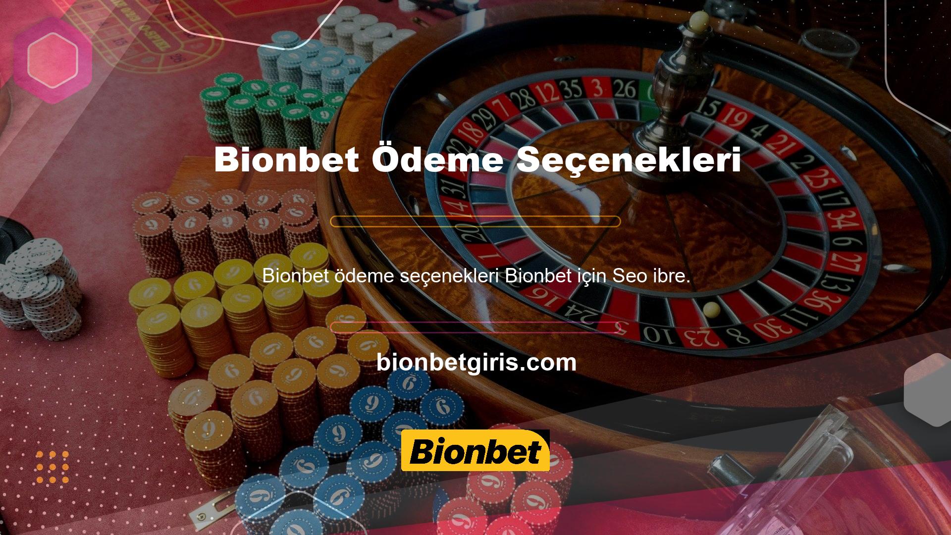 Bionbet için Ödeme